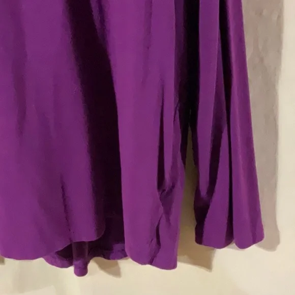 Terra & Sky Size 3X Purple Long Sleeve Tee Shirt - Picture 4 of 6